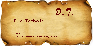 Dux Teobald névjegykártya